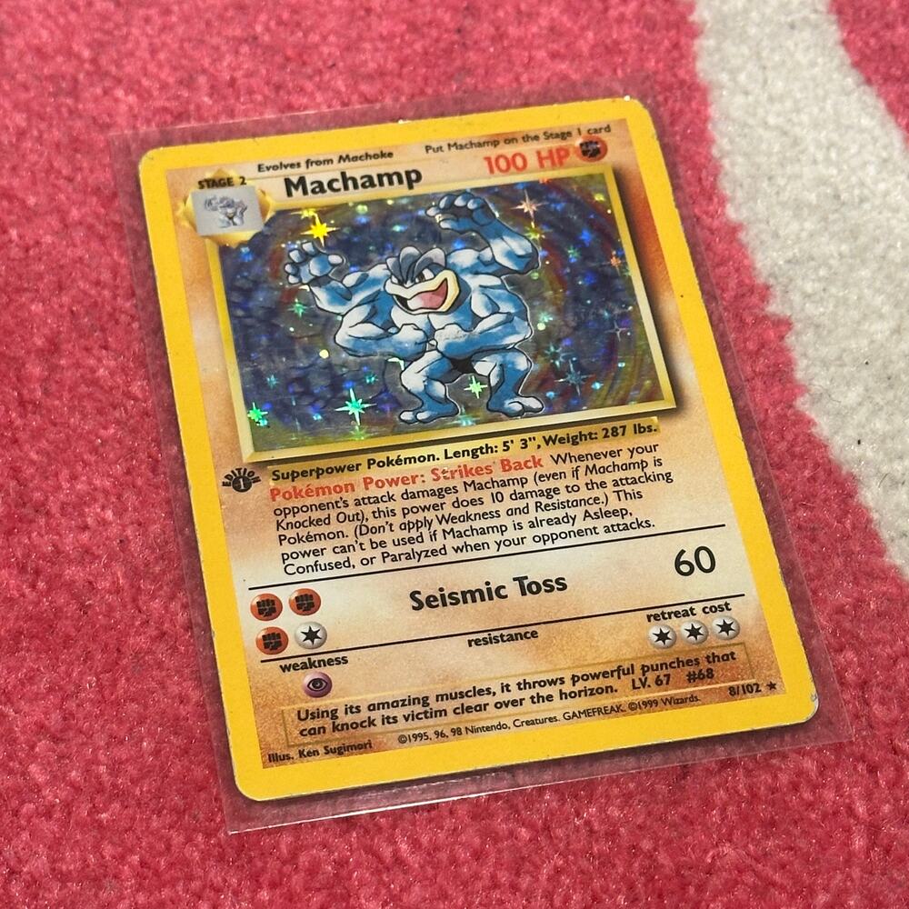 Machamp 1st Edition #8 – Pokémon Base Set – As Pictured